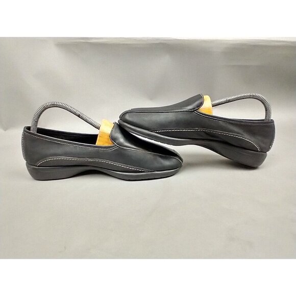 Aerology by Aerosoles Women's 8.5 Toe Riffic Leather Loafers Comfort Shoes Brown - Picture 5 of 11